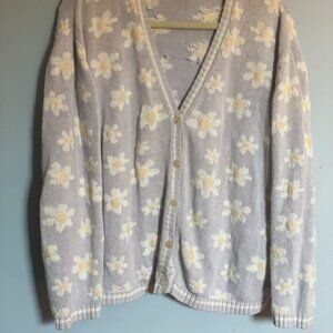 90s Cropped Daisy Cardigan